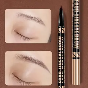 4-Prong Waterproof Eyebrow Pencil - Waterproof and sweat-resistant, long-lasting, smooth to apply, quick-drying. Creates defined eyebrows, suitable for daily use and parties, a perfect holiday or birthday gift for women