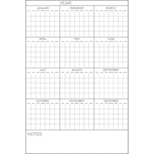 WallPops  36 x 24 in. Yearly Calendar