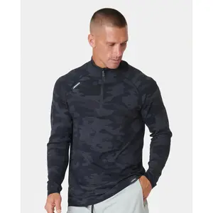 Dash Quarter Zip Black Camo, Medium