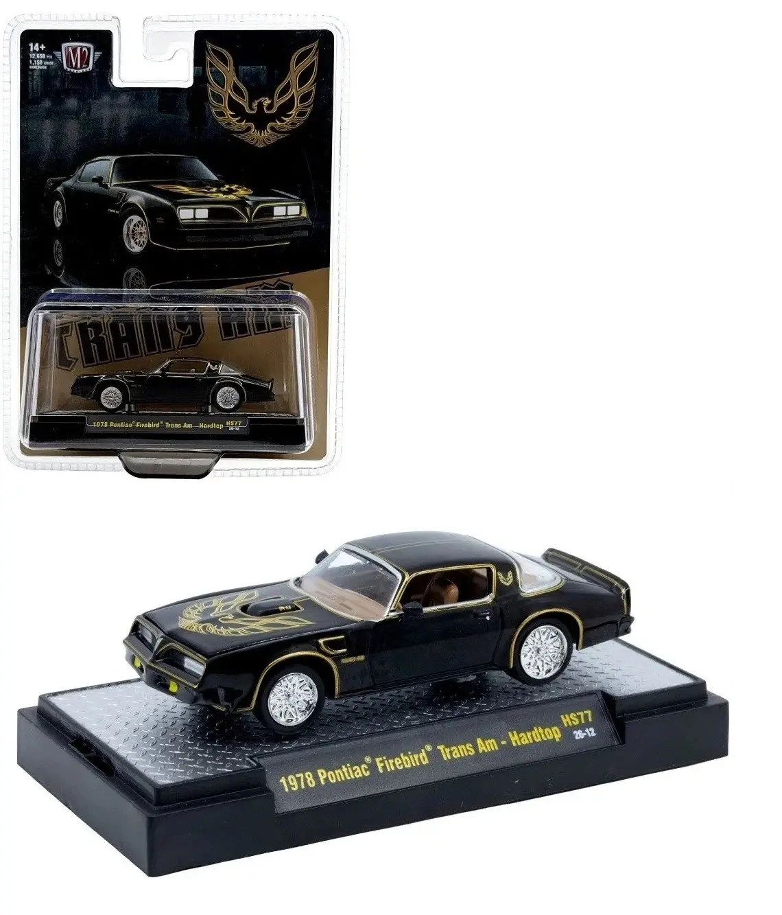M2 Machines 1:64 1978 Pontiac" Firebird" Trans Am-Hardtop Special Edition Black Diecast Model 31500-HS77-P2