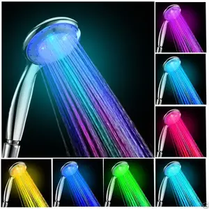Colorful 7 LED Shower Head - Changing Colors for a Vibrant Bathroom Experience - Water Glow Light for Relaxing Showers - Easy Installation & Fun for Kids & Adults!