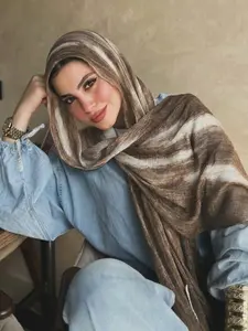 Women's elegant and fashionable scarf, Bohemian style rainbow hijab Turban Hijab casual and fashionable versatile 70 * 180cm new shawl, suitable for beach vacations, daily wear with skirts, ideal gift for Valentine's Day