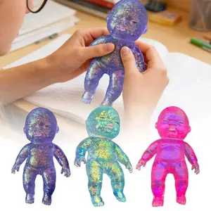 2026 New Cube Curiosities Sugar Swaps Jumbo Baby Squishie |Large Sparkly Squishy Toys for Stretching, Squeezing,Collecting & Trading, Stress Relief Sensory Fidget Toys forKids & Adults Limited Edition