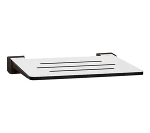 Seachrome 18" SlimLine Folding Wall Mount Shower Bench , White