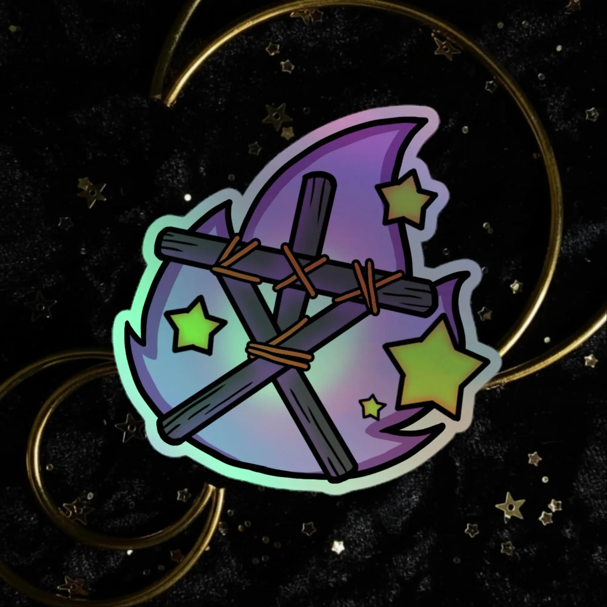 Hex Holographic stickers