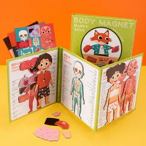 Educational Early Learning Human Anatomy Wooden Puzzle for Children, Interactive Parent-Child Desk Toy, Ideal Montessori Puzzles Gift for Infants and Toddlers