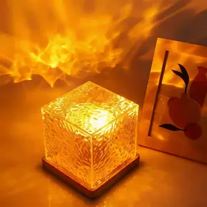 16-Color Changing Aurora Projector Night Light - USB-Powered Water Wave LED Ambient Strip with Remote Control, Led Lights for Home Decoration (Bedrooms), Valentine's Day Teen Gifts