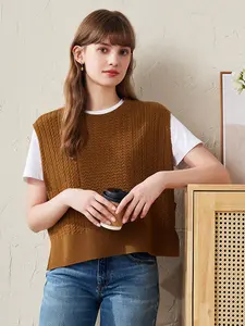 COMOBOCA 100% Wool Women's Knit Sleeveless Sweater Vest for Ultimate Luxury and Comfort