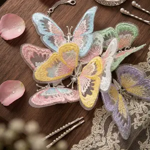 Mothers Day Gifts for Mom Wife Embroidery Butterfly Car Decoration with Dancing Wings Car Center Console Air Vent Ornament Kit Dashboard Accessory