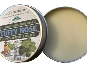 All-Natural Organic Stuffy Nose Plant-Based Salve - helps open stuffy nose and calms coughing naturally