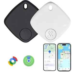 Dual System Smart GPS Tracker Tag -Compatible with iOS & Android, Works with Apple Find My & Google Find Hub, Bluetooth Item Finder for Keys, Wallet, Luggage, Bags, and More