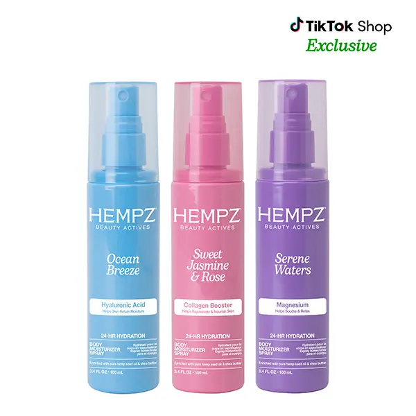 Hempz Exclusive Beauty Actives Moisturizing Fragrance Spray Bundle, Bath & Body Care Body Moisturizer