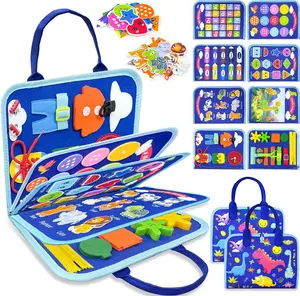 Mother's Day Gift New Year 2026 Gift Busy Board Montessori Toys for Toddler Boy Birthday Gifts, Valentine Busy Book Sensory Learning Toys for Toddlers, Educational Activities Airplane Car Travel Toy for Boys