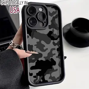 Cool and Personalized Camouflage Pattern Case for iPhone 16 15 14 Pro Max 13 12 11 XR XS Plus Shockproof Full Camera Protection Durable slim Silicone Cover