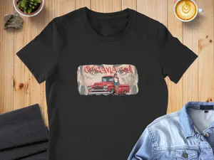 Chicana Soul T-Shirts, Vintage Lowrider Chevrolet Pickup Truck Art, Tattooed Woman Design Tee, Classic Car Lover Apparel, Red Truck Culture