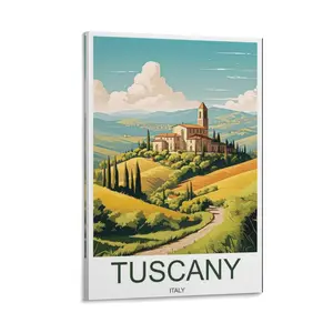 Tuscany Travel Print - Italy, Tuscany Travel Posters Poster Canvas Wall Art For Bedroom Decor Bar Office Room Decor Gift