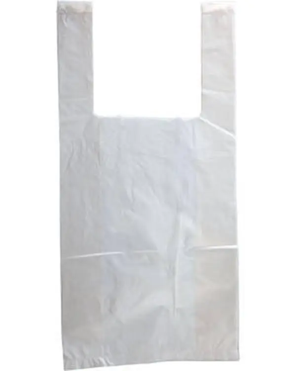 International Plastics MB-T-12HD Lightweight White HD T-Shirt Bag, 6x3x12 in, Case of 2000, Organiser