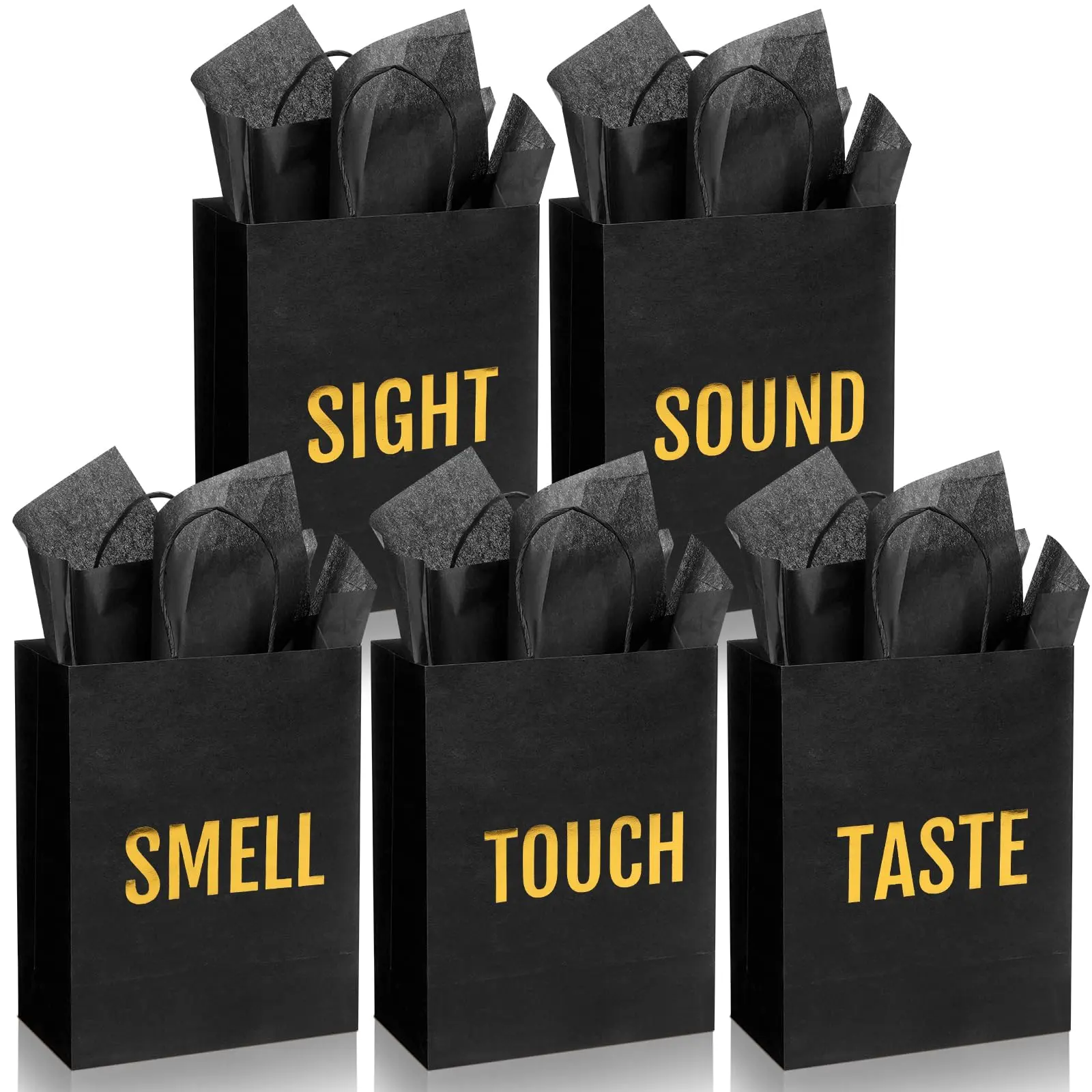 Black&Gold(with Tissue),10.2 x 4.7 x 13 Inch