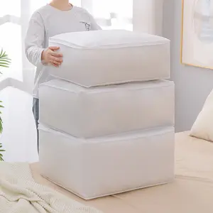 Waterproof and moisture-resistant transparent duvet storage set, square dust-proof duvet storage bags, and clothing storage bags—perfect for all your storage needs. Available in multiple sizes for convenience and practicality. (S/M/L)