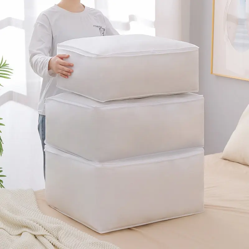 Waterproof and moisture-resistant transparent duvet storage set, square dust-proof duvet storage bags, and clothing storage bags—perfect for all your storage needs. Available in multiple sizes for convenience and practicality. (S/M/L)
