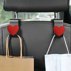 2pcs Heart-Shaped Car Seat Back Flower Multi-Functional Storage Bracket, Creative Car Hook for Front Seats, Vehicle Organizer Tool