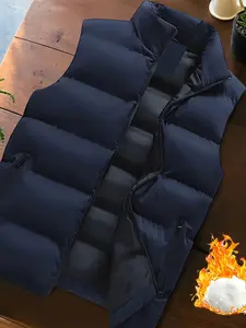 Men's Lightweight Fitted Casual Gilet, Foldable Design for Autumn & Winter, Warm & Comfortable Daily Wear, Perfect for Storage