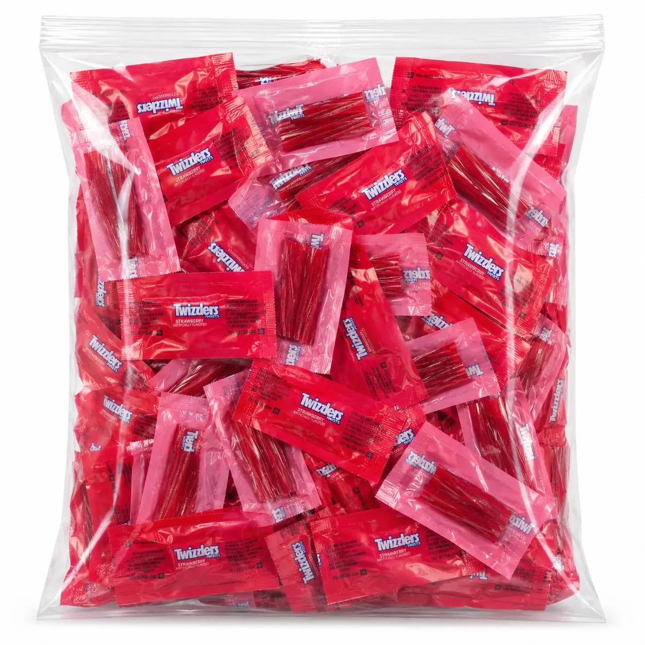 Twizlers Strawberry Licorice Candy - 1 LB Bag - Individually Wrapped Soft Chewy Red Candy - Bulk Pack, Perfect for Candy Buffets, Office Snacks, and Party Favors