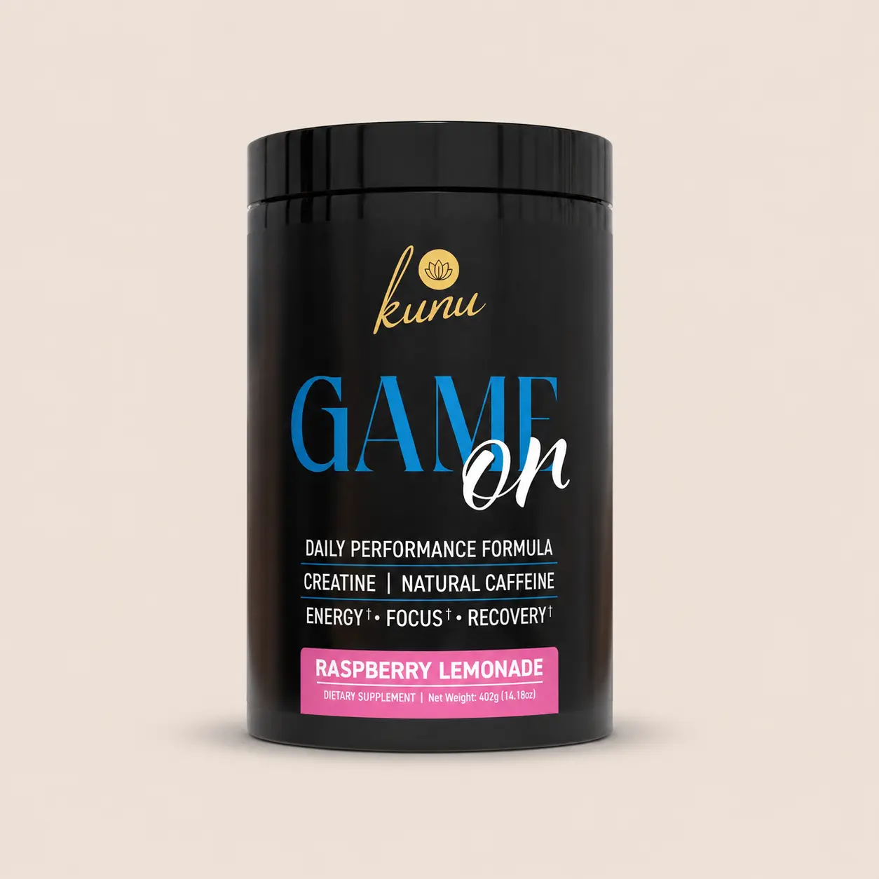 Game On Energy & Focus Powdered Wellness Supplement Drink Mix, Raspberry Lemonade Flavor, Energy + Creatine + Amino Acids