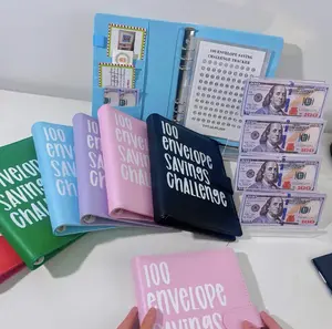 100 Envelopes Money Saving Challenge, Easy and Fun Way to Save $5,050, Savings Challenges Budget Book Binder, Budget Planner Book for Saving Money