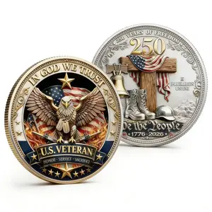 1776-2026 250th Anniversary Coin  -  "We the People" Challenge Coin - U.S. Veteran Collectible