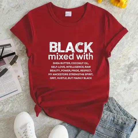 Women's Letter Print Round Neck Tee, Summer Clothes Women, Casual Short Sleeve Crew Neck T-Shirt for Summer, Fashion Women's Top for Daily Wear, Lady, Casual Tee Shirts