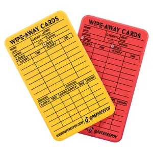 Wipe-Away Soccer Referee Card Set