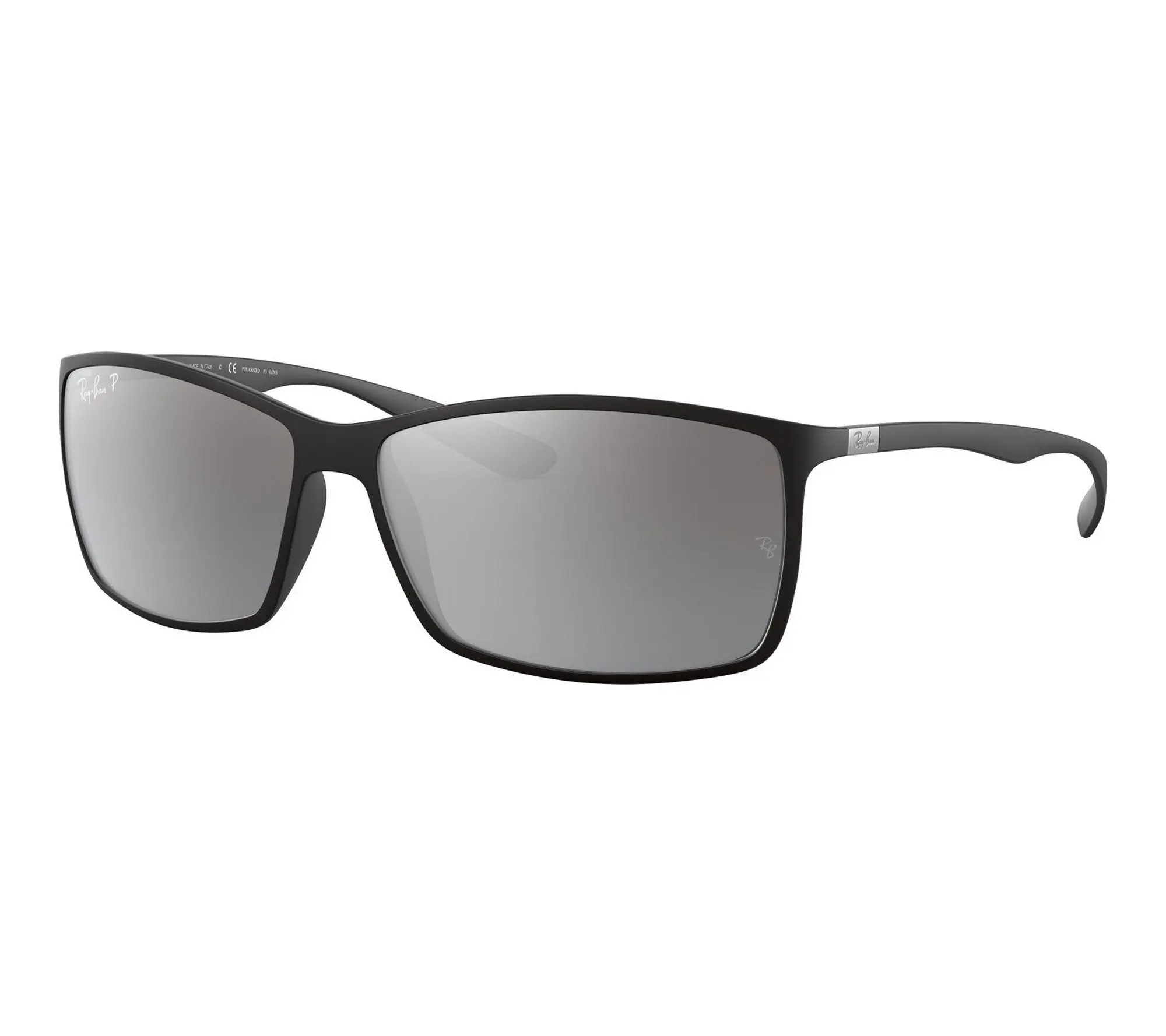 Ray-Ban Polarized RB4179 Sunglasses-Matte Black/Silver-62mm