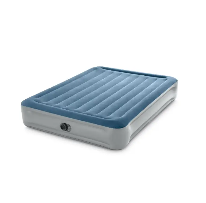 Intex 15" Queen Essential Rest Dura-Beam Deluxe Inflatable Airbed Mattress with Built-in Pump