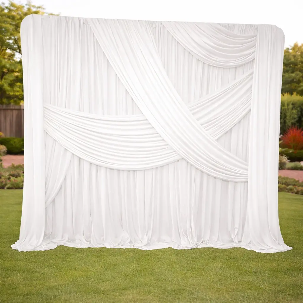 Backdrop Curtain Panels 5x12 ft, Event Drapes, Choose Pack Size 2 to 10 Panels, Wedding Party Decor