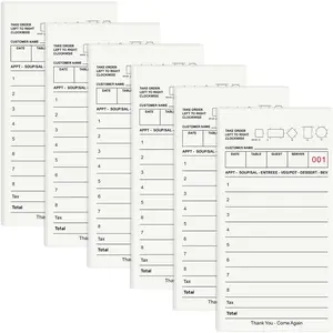 6 Pack Server Note Pads,  Guest Checks Books for Servers, Server Pads, Total 300 Sheets Server Paper, Waitress Notepads for Restaurants