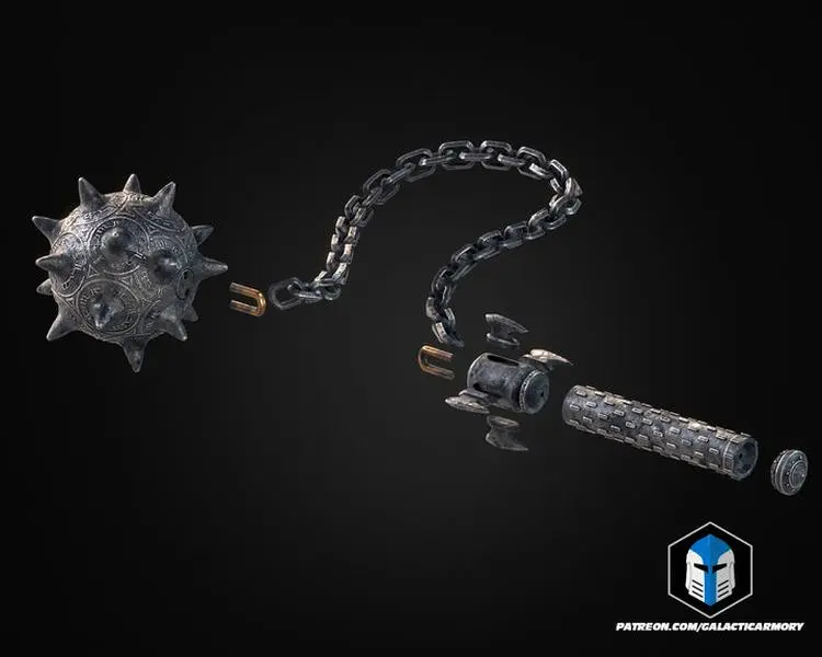 Dark Ages Doom Flail – Custom 3D Printed Cosplay Prop