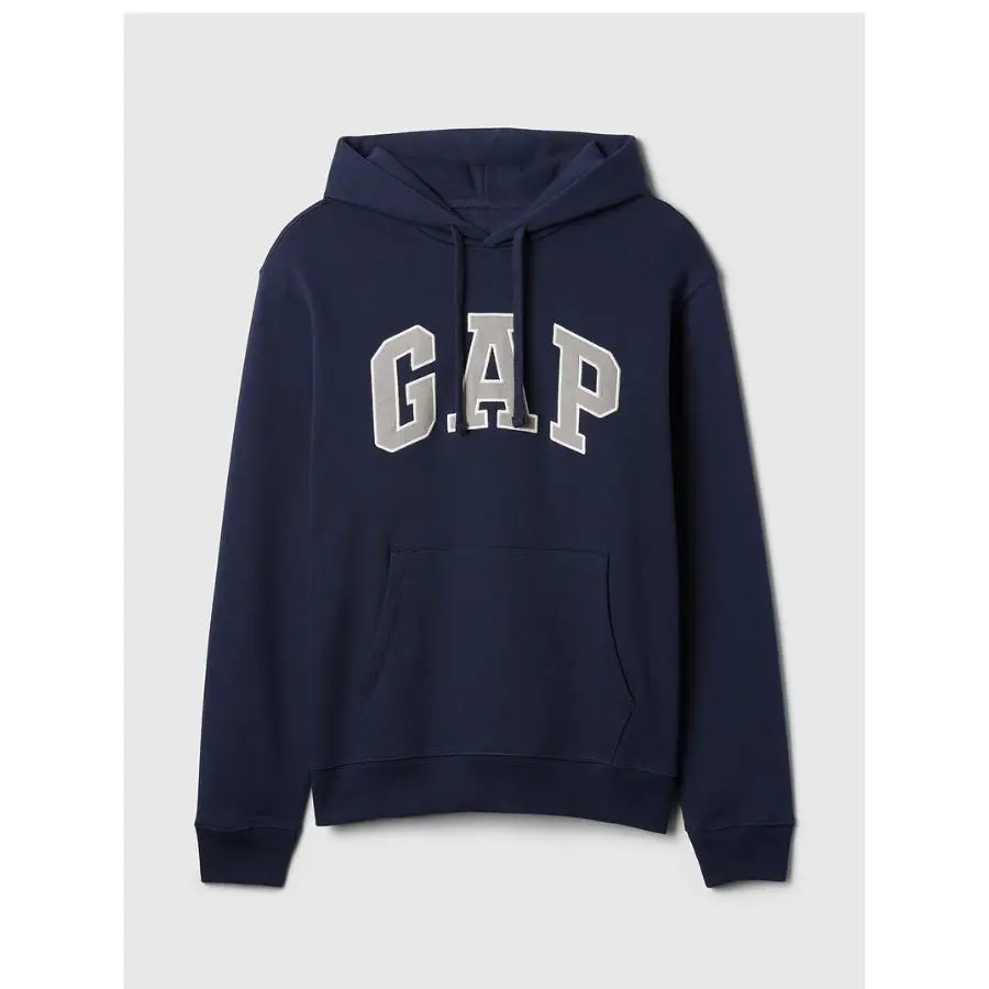 Men's Casual Logo Pullover Hoodie, Soft Vintage Design, Comfortable Fit Sweatshirt