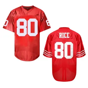 Jersey #80 San Custom Stitched Red Football Various Sizes New Logos Sizes Gift for Fans Sports Top Gym Clothes Workout Sports Top Gym Clothes Workout Gym Workout Tops Training Shirt