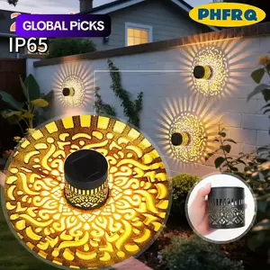 Solar Wall Lights Ip65 Waterproof Outdoor Fence Light, Easy Install Garden Decoration, Solar Powered Patio Lighting, Garden Decorative Lighting, Solar Pathway Lamp, Christmas Halloween Party Yard Decor