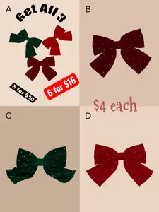 Red & Green Bling Bows