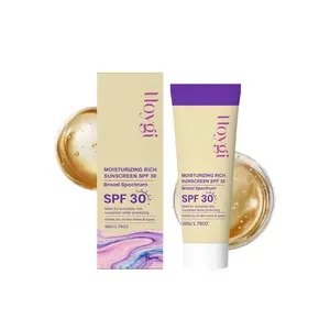 Hoygi Moisturizing Protection Sunscreen Cream, Titanium Dioxide & Zinc Oxide Mineral Sun Block, Lightweight Breathable Non-sticky, No White Cast Non-comedogenic, Sensitive Skin Friendly, Daily Outdoor Summer Vacation Long Lasting UV Protection