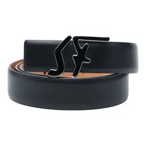 Pre-owned SALVATORE FERRAGAMO Calfskin Small Leather Goods Logo Leather Belt