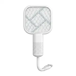 USB Mini Mosquito Swatter, 2-in-1 Portable Bug Killer Bat with UV-A Light Protector,USB Power LED Lamp,Indoor Mosquito Trap Machine,Mosquito lamp for Home Office Camping Patio