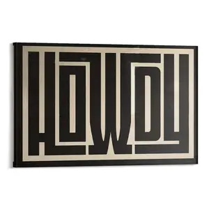 Howdy Art Typography Print，Howdy Print, Bold Western Typography Wall Art, Welcome Sign, Simple Howdy Poster Canvas Poster Bedroom Decor Sports Landscape Office Room Decor Gift Frames Ornaments Decoration Artistic Photo Hanging