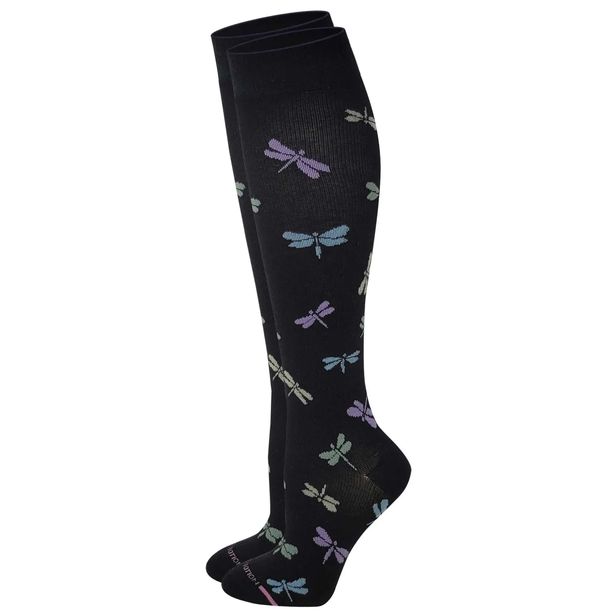 Dragonfly Print Thigh-High Compression Socks for Women, Breathable with Mild 8-15 mmHg Graduated Support for Circulation, Thighhighs, Breathable Compression Socks, Compression Stockings