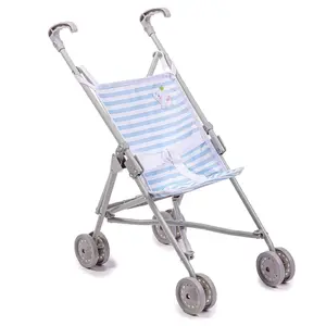 JC Toys  Up to 16 in. Berenguer Boutique Elephant Theme Single Umbrella Stroller, Blue