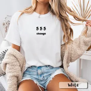555 Angel Numbers Unisex T-shirt - Casual Cotton T-Shirt, Spiritual Clothing & Metaphysical Apparel, Trendy Design, Comfortable Fit