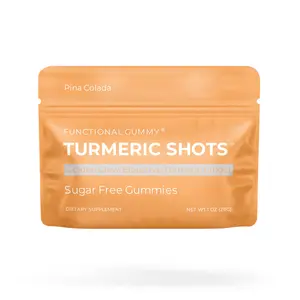 Turmeric Ginger Gummies for Joint Support & Inflammation - Pina Colada Flavor (Sugar-Free)