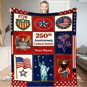 Unique commemorative day blanket, patriotic eagle blanket, soft and comfortable,an excellent gift choice